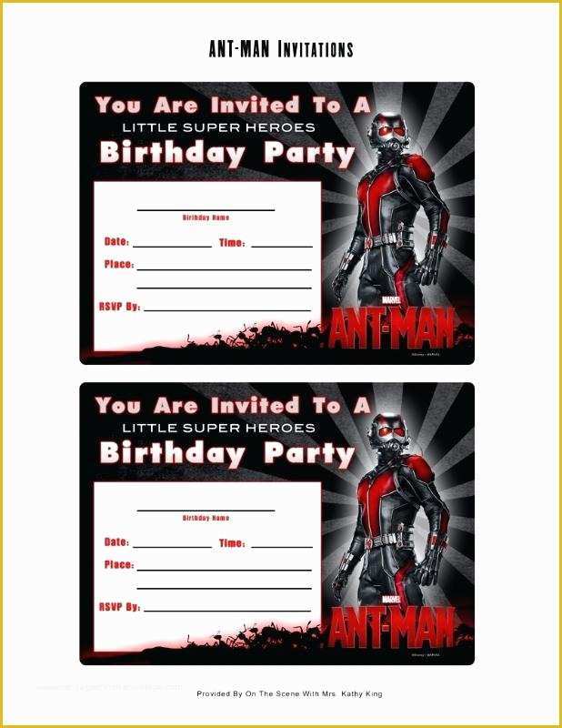 Marvel Party Invitation Template Free Of Party Invitation Best Avengers Birthday Free