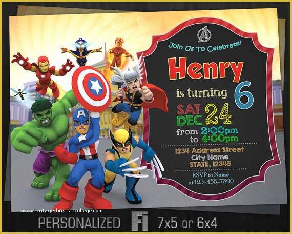 Marvel Party Invitation Template Free Of the Avengers Invitation the Avengers Birthday Party the