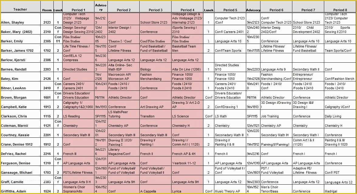 Master Templates for Fcp 7 Free Download Of 12 Free Sample Teacher Schedule Templates Printable Samples