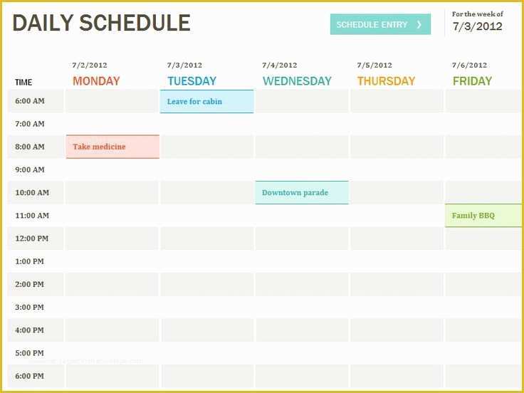 Master Templates for Fcp 7 Free Download Of Daily Schedule Template