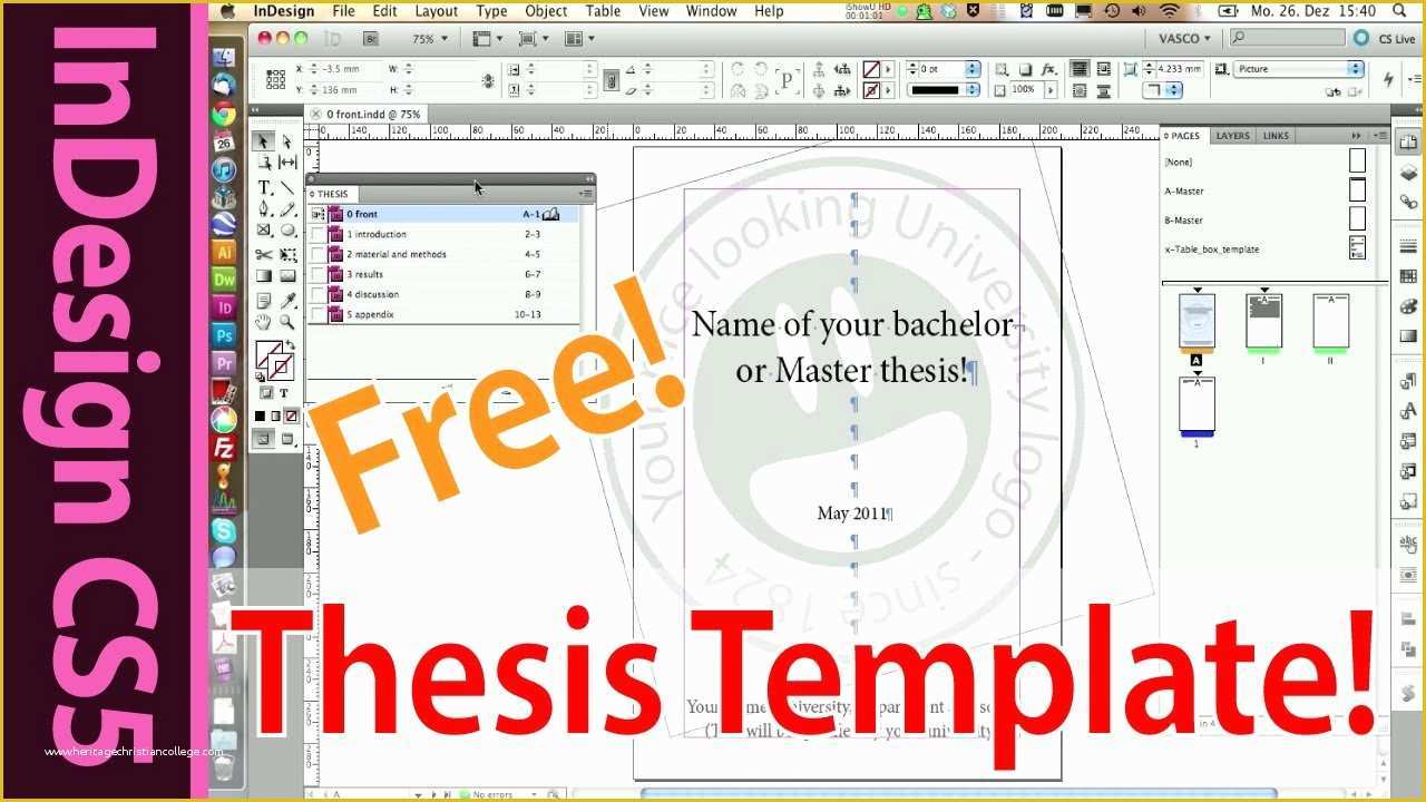 Master Templates for Fcp 7 Free Download Of Indesign Template for Your Master Bachelor or Honors