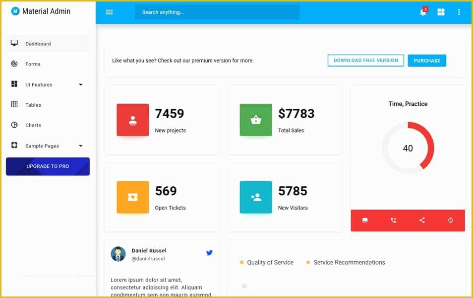 Material Design Admin Template Free Of 35 Best Free Material Design Admin Templates Css Author
