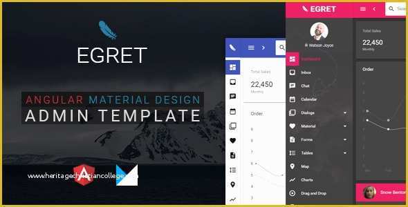Material Design Admin Template Free Of Egret – Angular 4 Material Design Admin Template