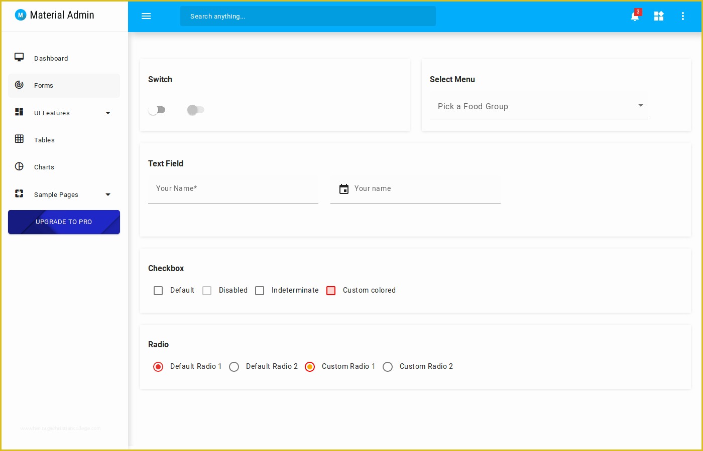 Material Design Admin Template Free Of Free Material Design Template