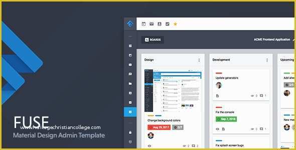 Material Design Admin Template Free Of Fuse – Angular5 & Angularjs & Bootstrap 4 HTML Material