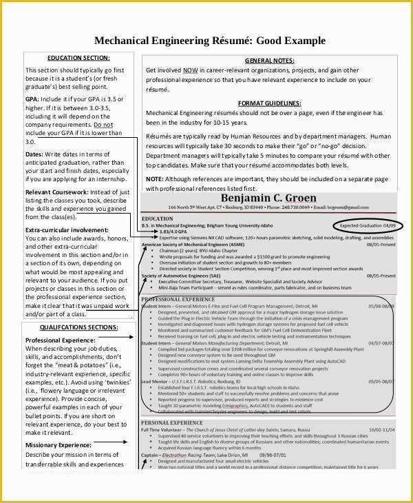 Mechanical Engineer Resume Template Free Download Of Free Engineering Resume Templates 49 Free Word Pdf