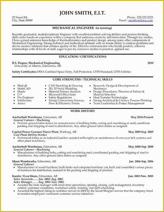 Mechanical Engineer Resume Template Free Download Of Here to Download This Mechanical Engineer Resume