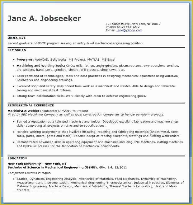 Mechanical Engineer Resume Template Free Download Of Mechanical Engineering Fresher Resume format Free Download