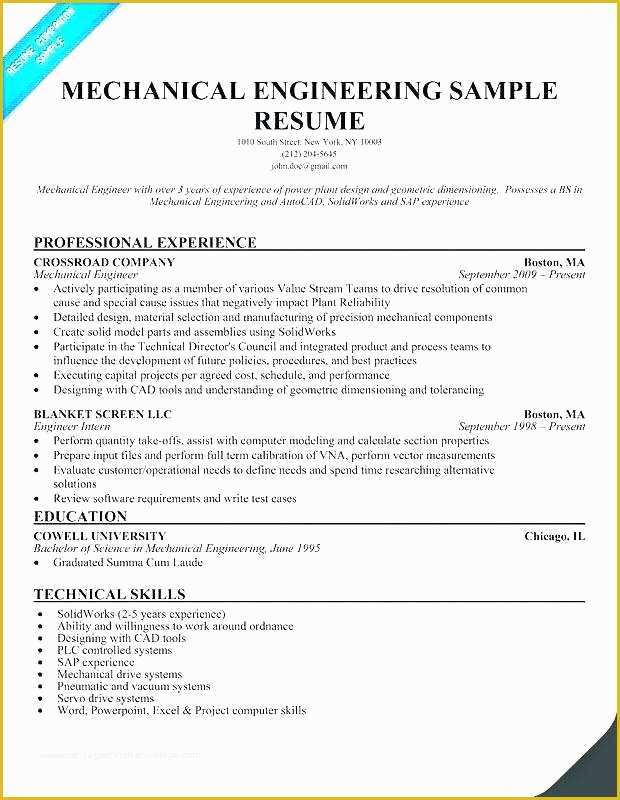 Mechanical Engineer Resume Template Free Download Of Mechanical Engineering Student Resume – Dew Drops