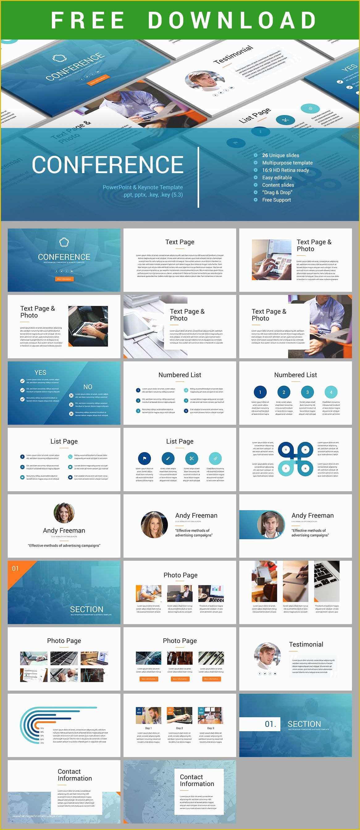 Media Ppt Templates Free Download Of Free Download Conference Powerpoint &amp; Keynote Template