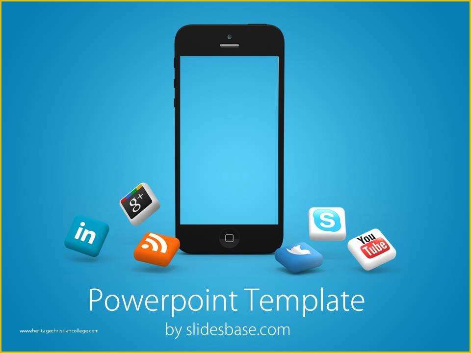 Media Ppt Templates Free Download Of iPhone social Media Powerpoint Template