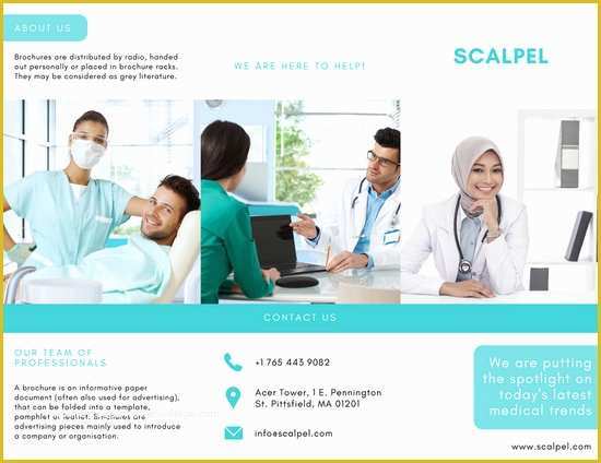 Medical Brochure Templates Free Of Aqua and White Medical Trifold Brochure Templates by Canva
