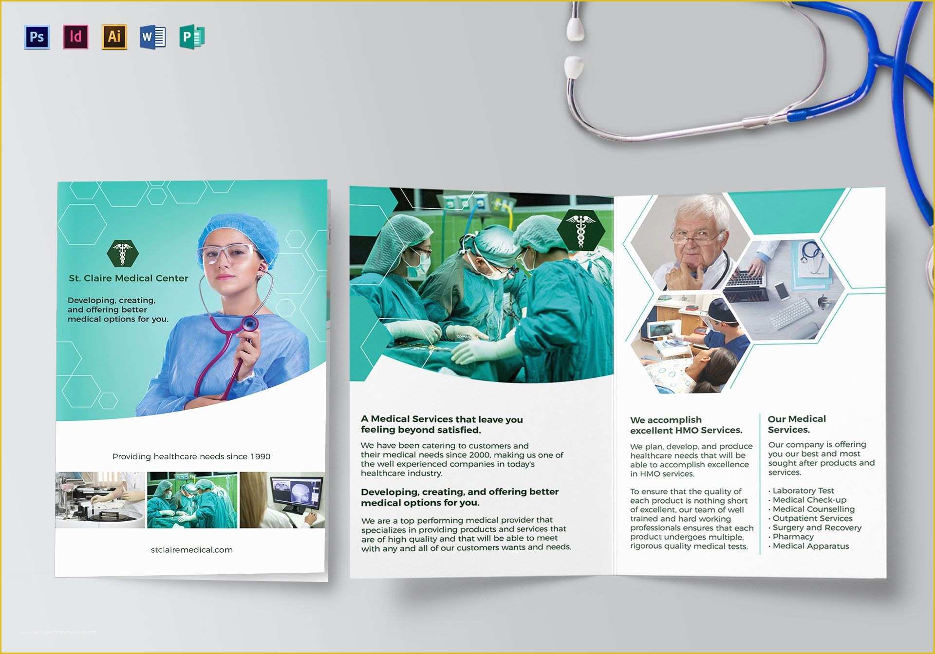 Medical Brochure Templates Free Of Medical Bi Fold Brochure Design Template In Psd Word