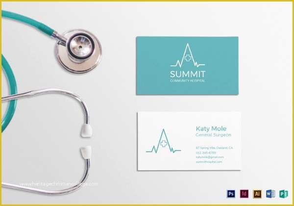 Medical Business Cards Templates Free Of 59 Free Business Card Templates Indesign Pages Word