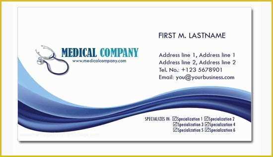 Medical Business Cards Templates Free Of 8 Free Business Card Templates Excel Pdf formats