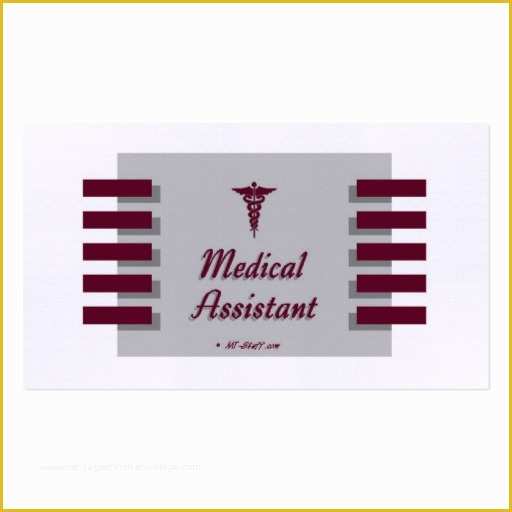 Medical Business Cards Templates Free Of Medical assistant Caduceus Double Sided Standard Business
