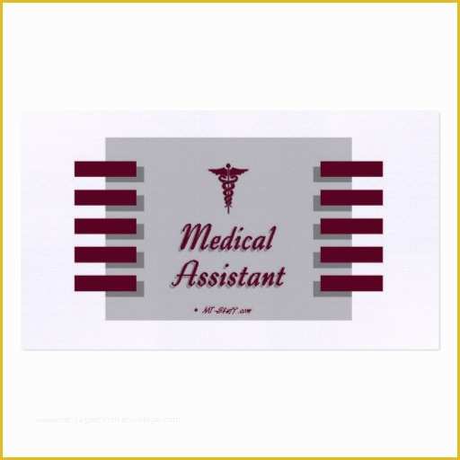 Medical Business Cards Templates Free Of Medical assistant Caduceus Double Sided Standard Business