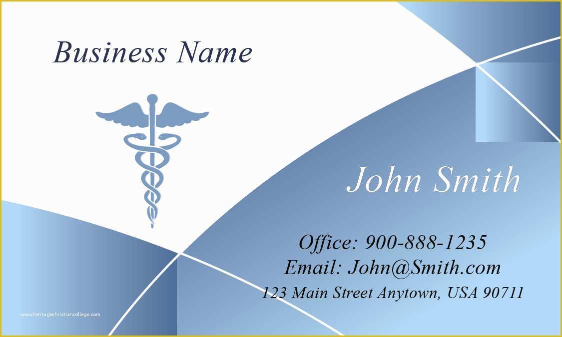 Medical Business Cards Templates Free Of Medical Business Cards