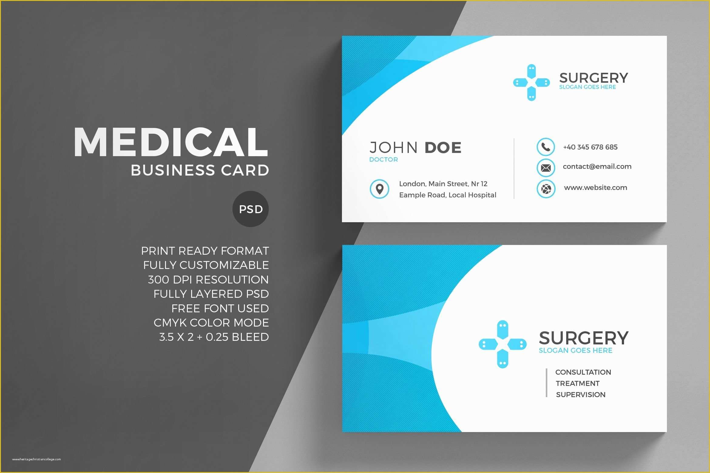 Medical Business Cards Templates Free Of Medical Corporate Business Card Business Card Templates