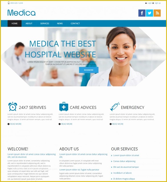 Medical Newsletter Templates Free Download Of 30 Medical Website themes & Templates