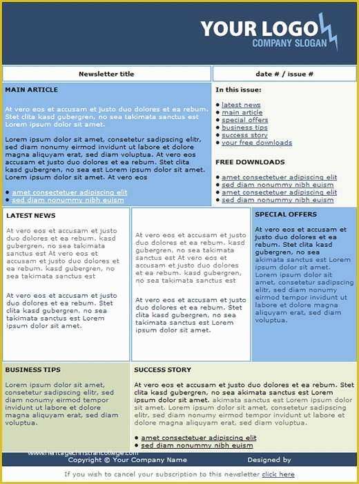 Medical Newsletter Templates Free Download Of Energy Free Newsletter Template Templatesbox