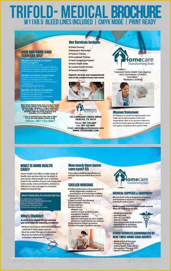 Medical Pamphlet Template Free Of Trifold Medical Brochure Marketing