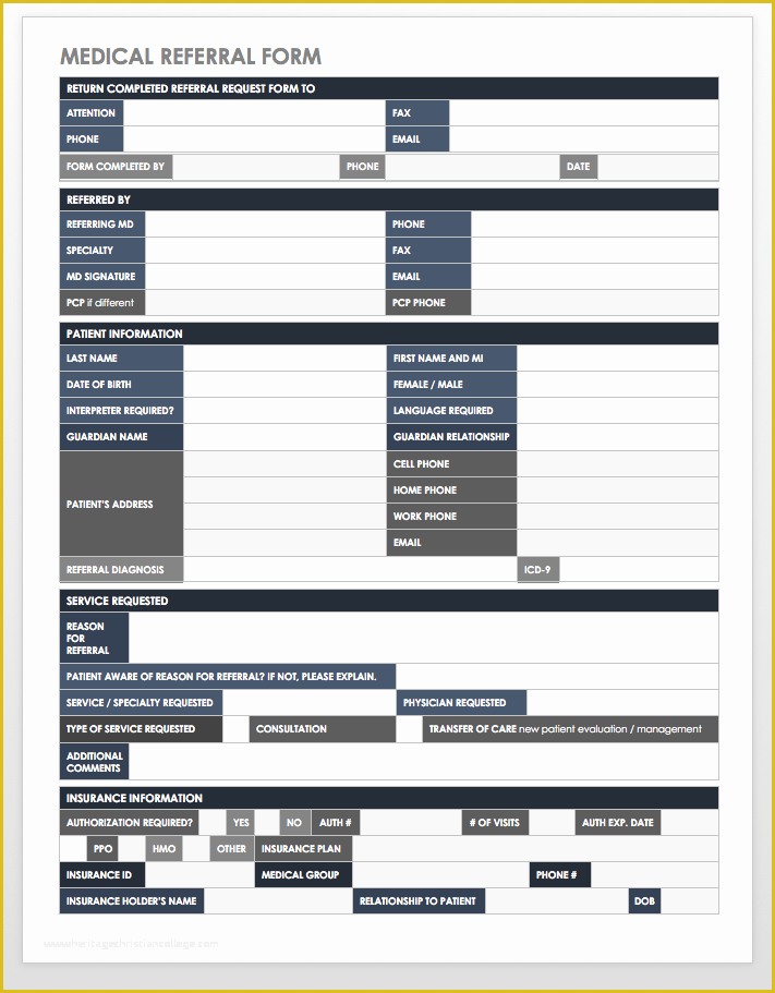 Medical Referral form Template Free Of 10 Free Referral Templates