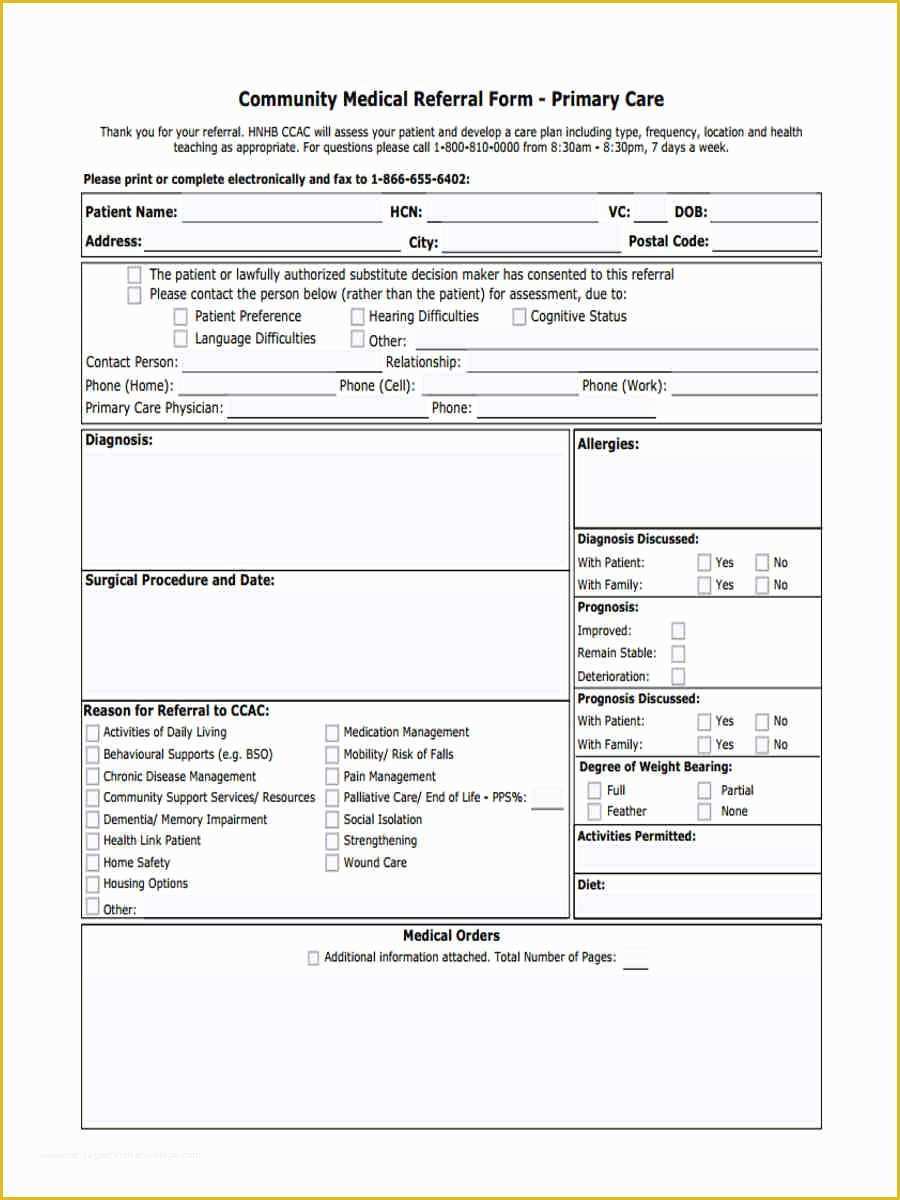 Medical Referral form Template Free Of 8 Medical Referral form Samples Free Sample Example