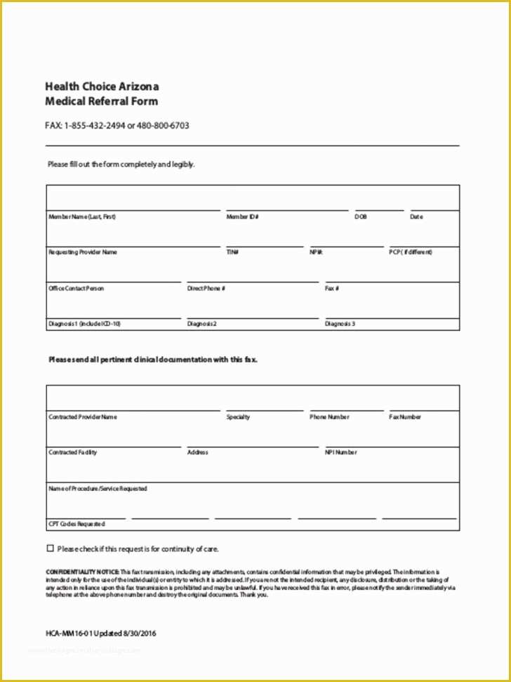 Medical Referral form Template Free Of form Medical Referral form