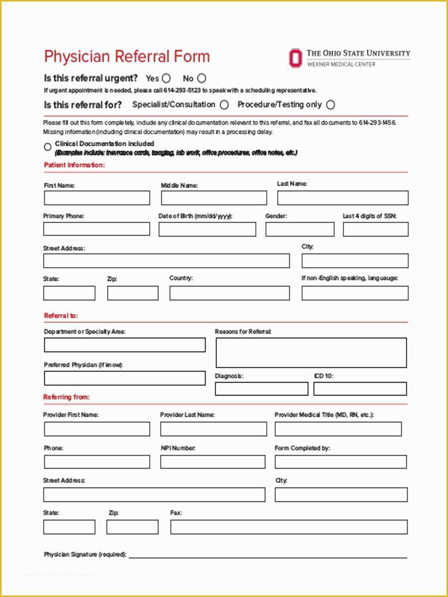 Medical Referral form Template Free Of Medical Referral form 8 Free Documents In Word Pdf