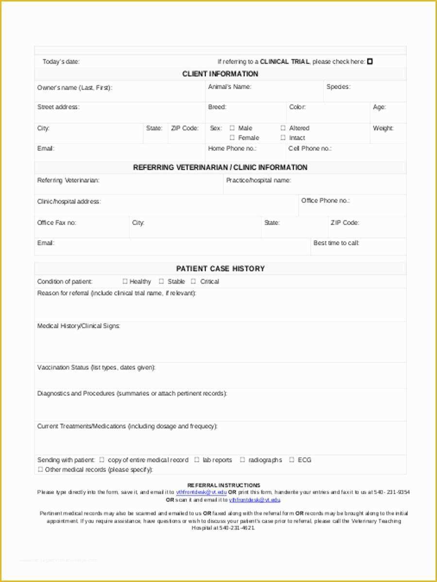 Medical Referral form Template Free Of Medical Referral form 8 Free Documents In Word Pdf