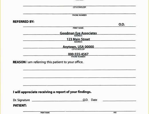 Medical Referral form Template Free Of Medical Referral form – Templates Free Printable