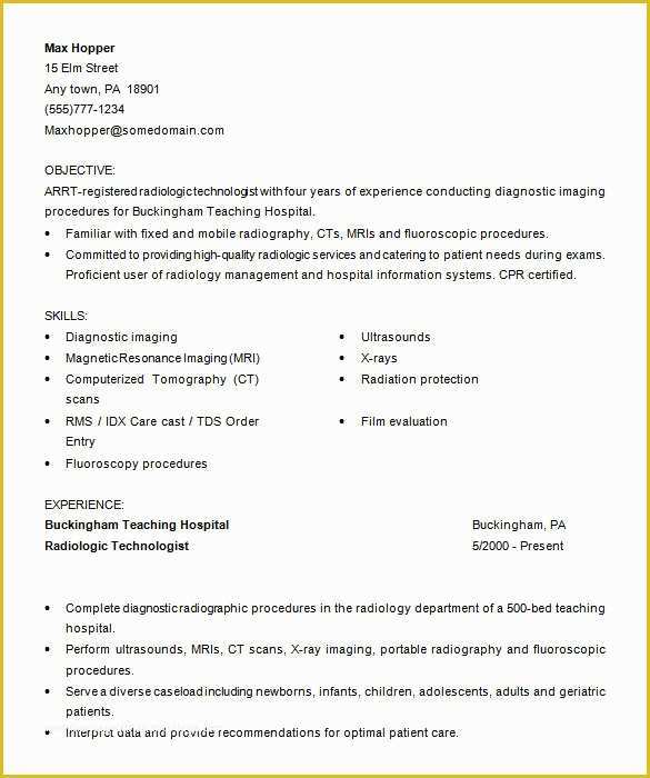 Medical Resume Template Free Of 5 Medical assistant Resume Templates Doc Pdf