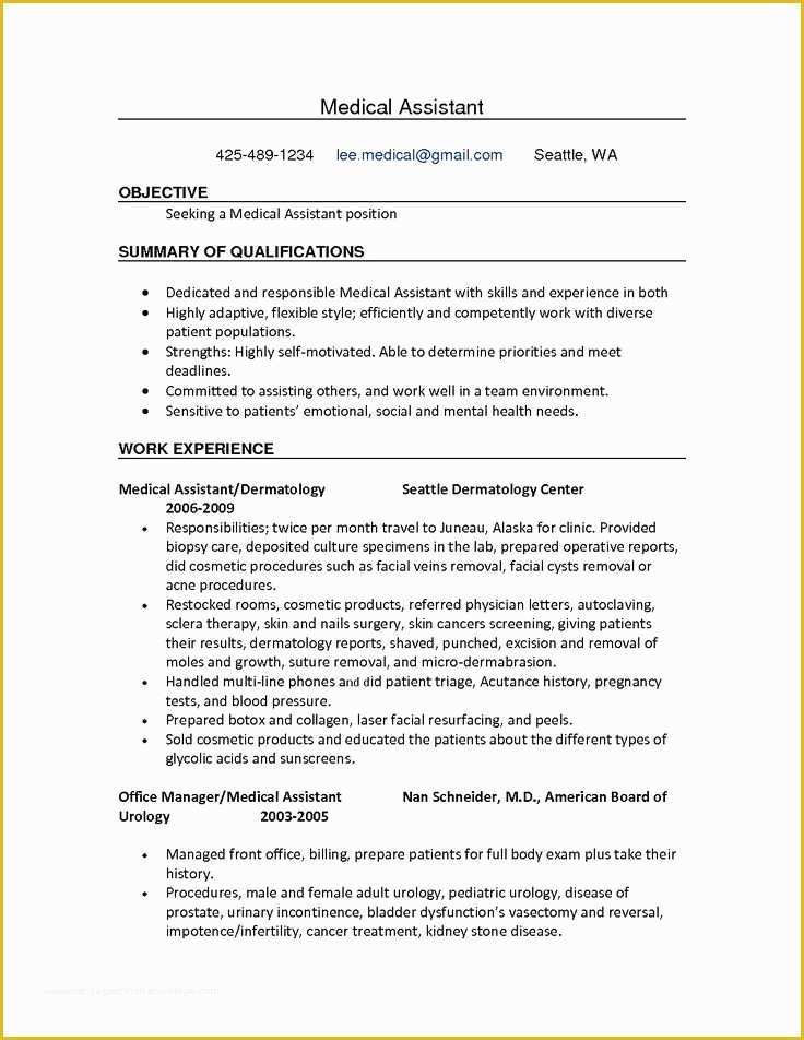 Medical Resume Template Free Of 7 Best Resumes Images On Pinterest