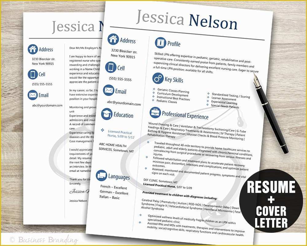 Medical Resume Template Free Of Medical Resume Templateinstant Download Medical Resumeresume