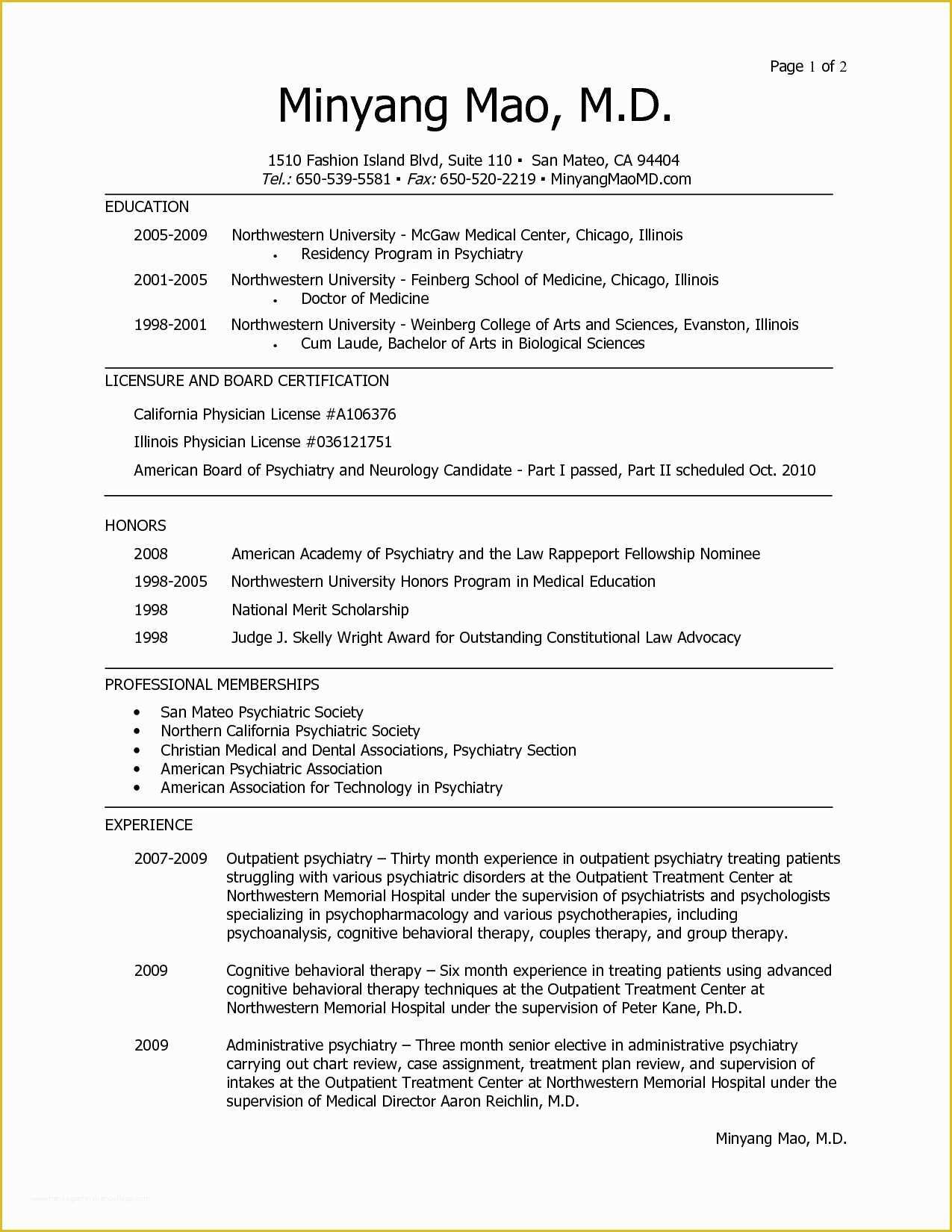 Medical Resume Template Free Of Medical School Resume Template Medical School Resume