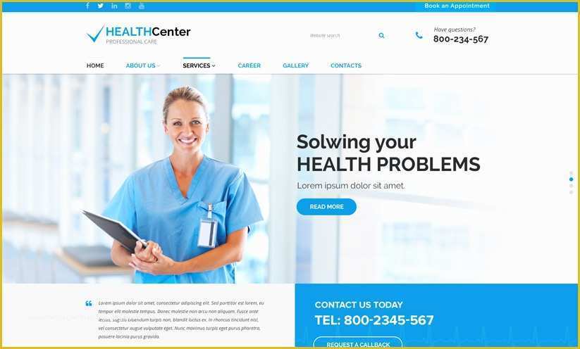 Medical Template Bootstrap Free Of Dental Hospital Website Template Id