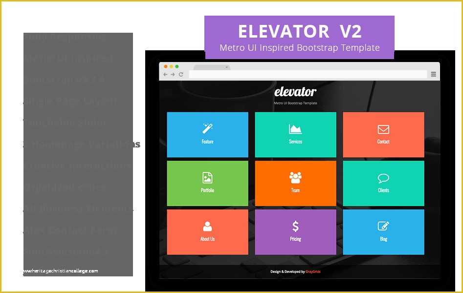 Medical Template Bootstrap Free Of Elevator Metro Ui Free Bootstrap Template