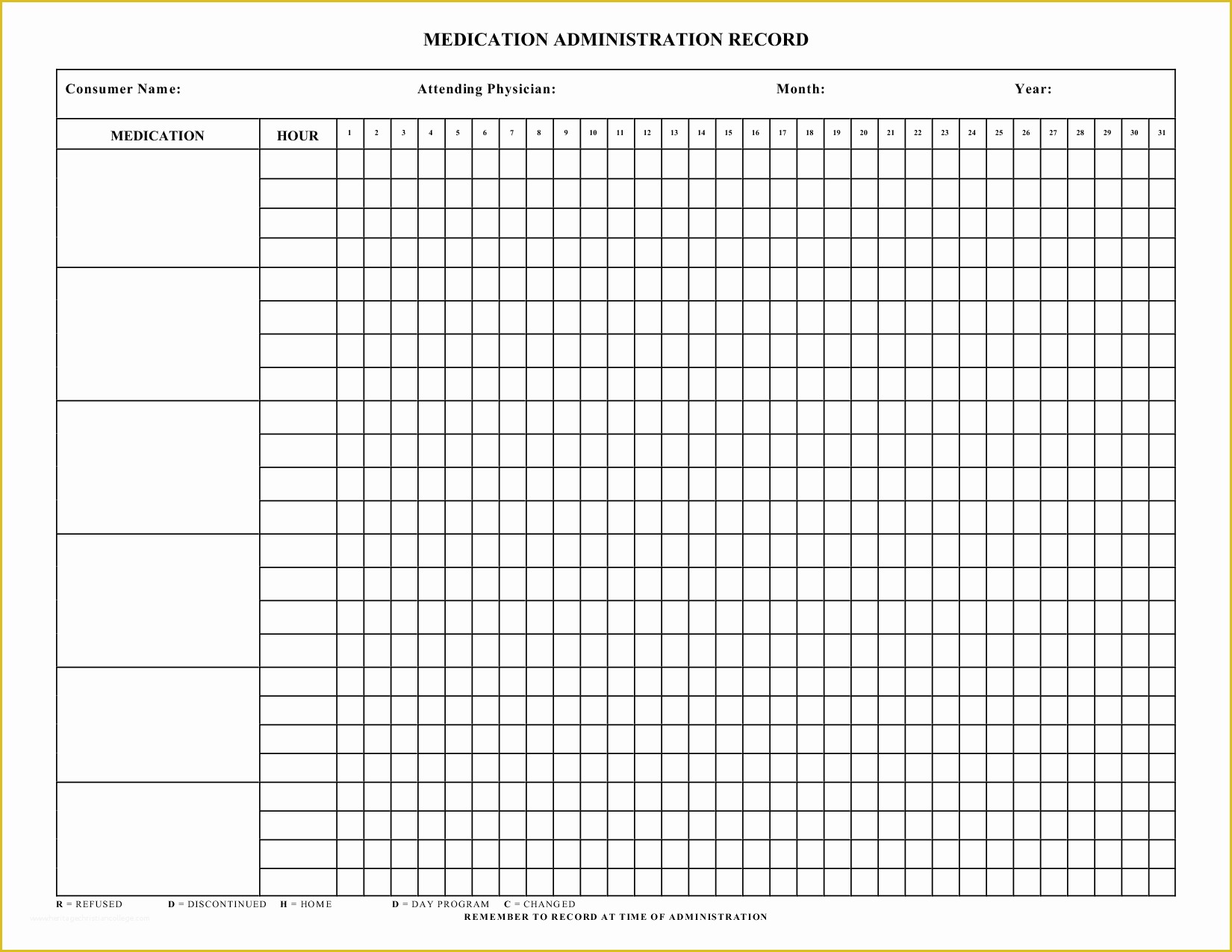 Medication Administration Record Template Free Of 9 Best Of Printable Medication Administration