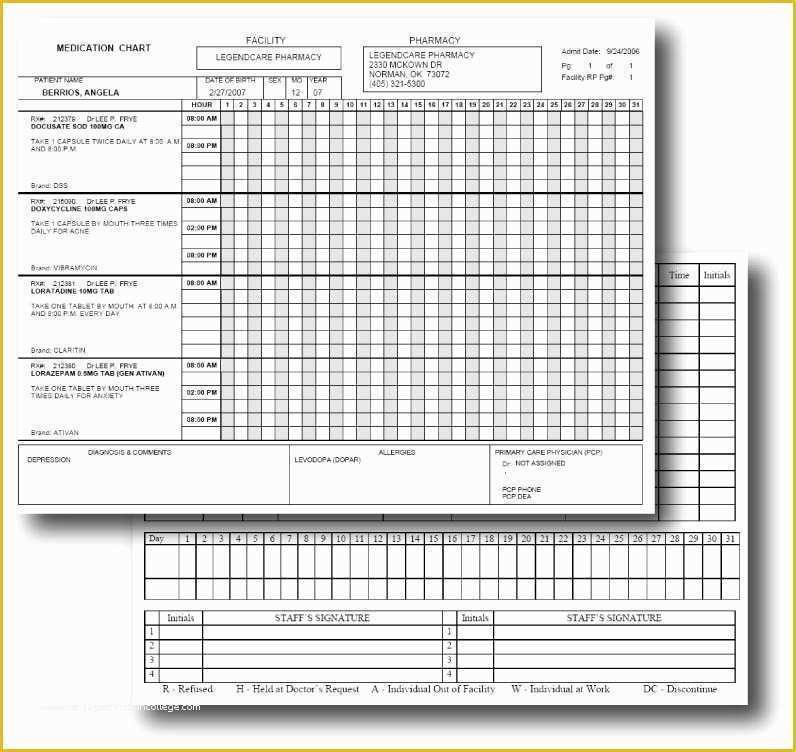 Medication Administration Record Template Free Of 9 Best Of Printable Medication Administration