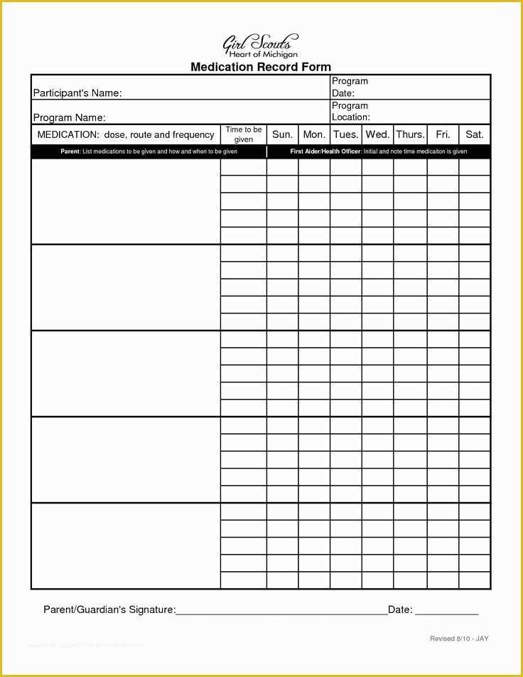 Medication Administration Record Template Free Of Blank Medication Administration Record Template