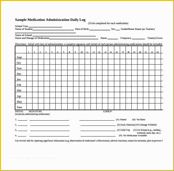Medication Administration Record Template Free Of Daily Log Template – 09 Free Word Excel Pdf Documents