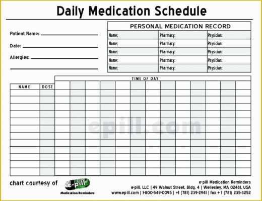 Medication Administration Record Template Free Of Free Daily Medication 