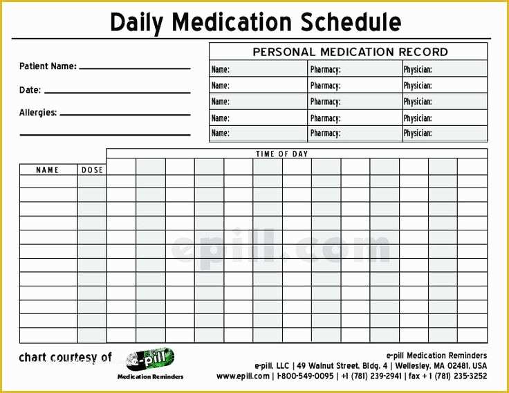 Medication Administration Record Template Free Of Free Daily Medication Schedule Free Daily Medication