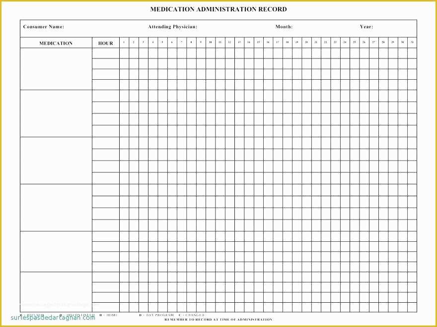 Medication Administration Record Template Free Of Medication Chart Template for Patients Daily Medication