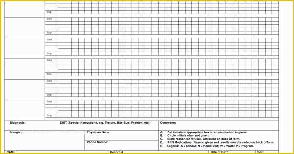 Medication Administration Record Template Free Of Printable Medication Administration Record Medication