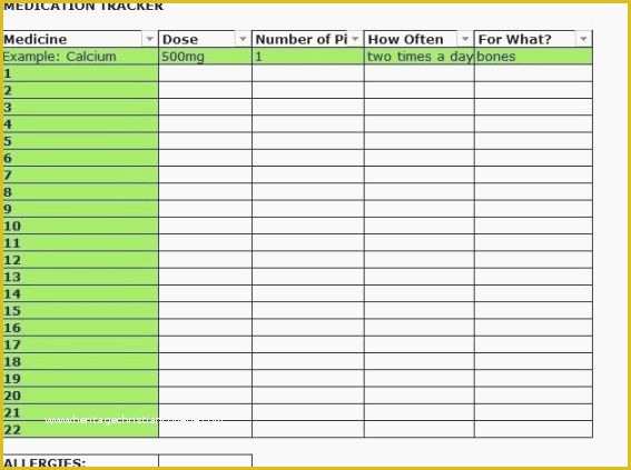 Medication Administration Record Template Free Of top Luscious Free Printable Daily Medication Log