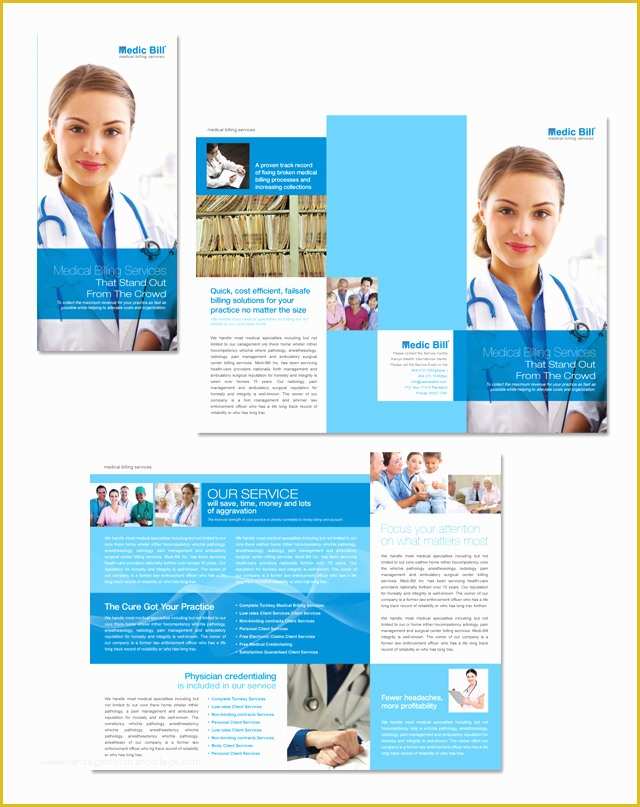 Medication Brochure Templates Free Of Medical Billing Services Tri Fold Brochure Template