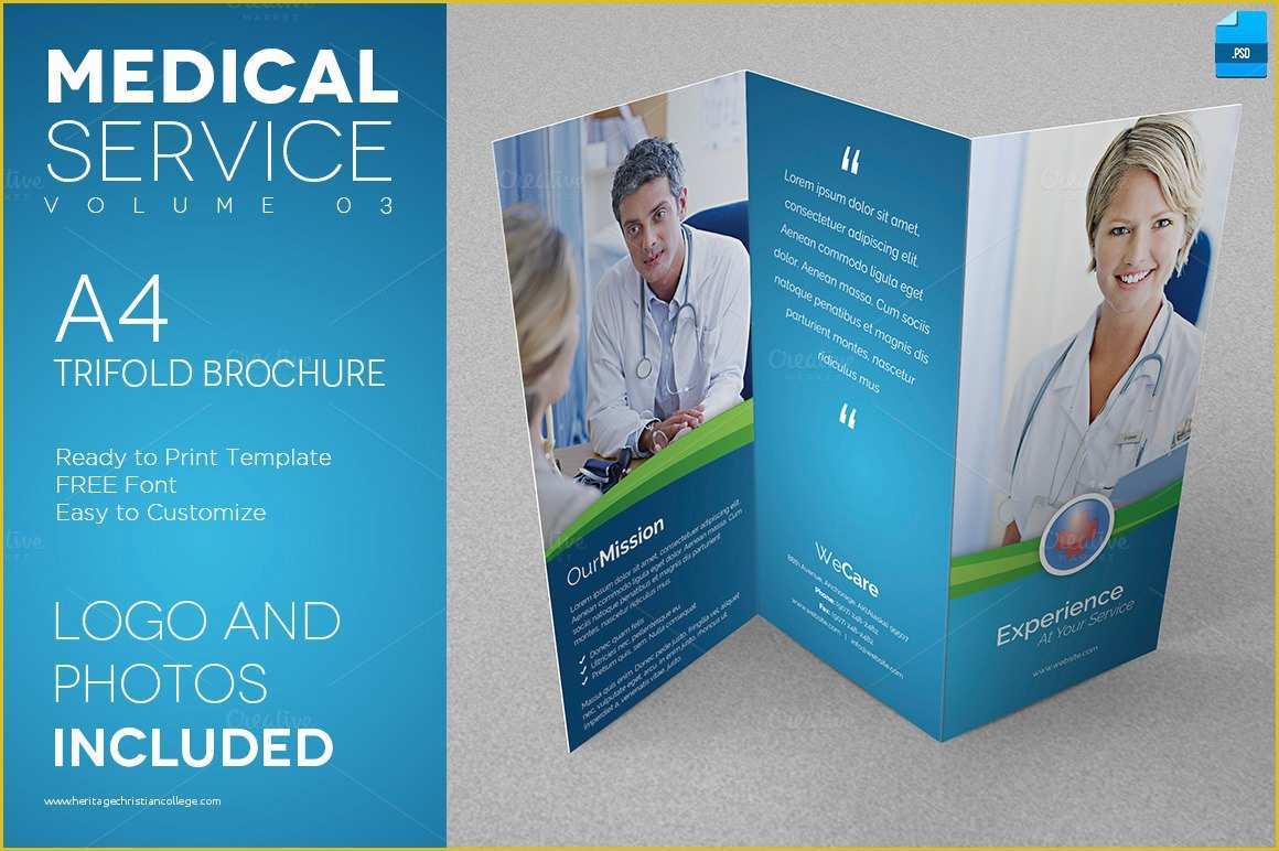Medication Brochure Templates Free Of Medical Service A4 Trifold Flyer 03 Flyer Templates On
