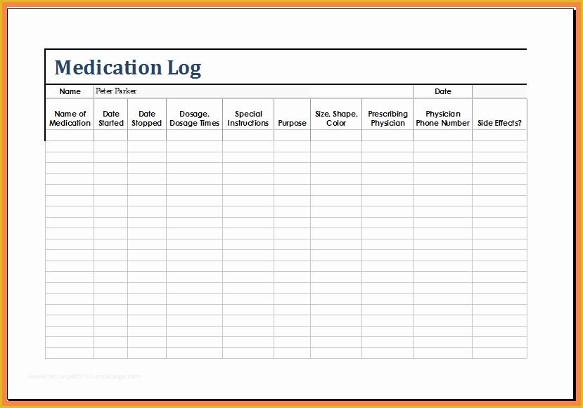 Medication List Template Free Download Of 12 Medication List Template